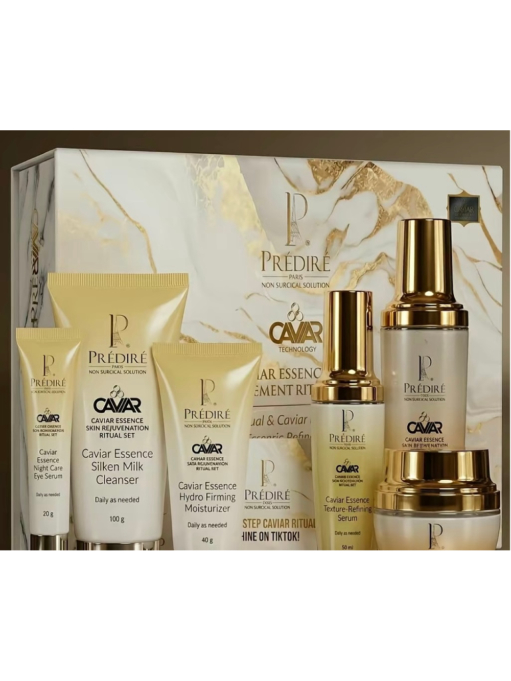 Predire Paris Caviar Essence Skin Rejuvenation Ritual Set White Gold One